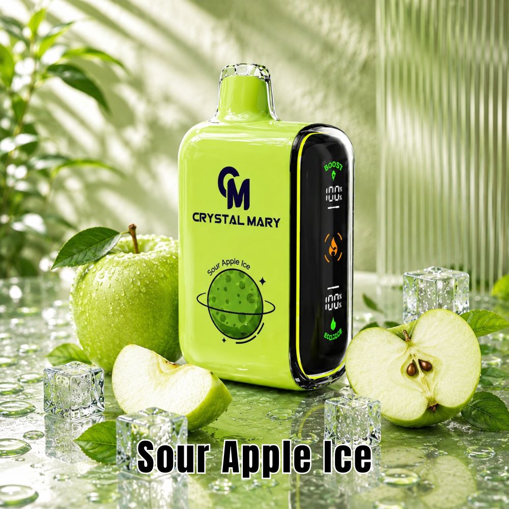 Crystal Mary Pulse 20000 Puffs Sour Apple Ice Crystal Mary Pulse 20000 Puffs Sour Apple Ice