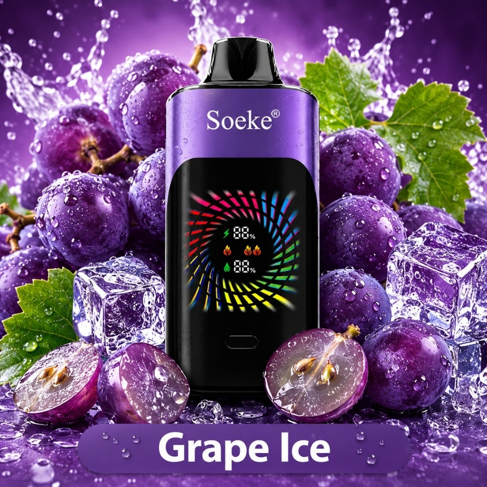 SOEKE S9 28000 Puffs Grape Ice SOEKE S9 28000 Puffs Grape Ice