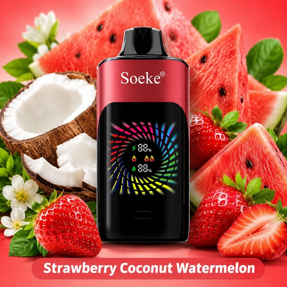 SOEKE S9 28000 Puffs Strawberry Coconut Watermelon SOEKE S9 28000 Puffs Strawberry Coconut Watermelon